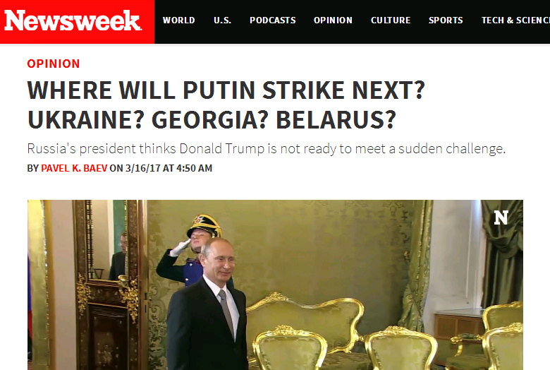 Newsweek: Беларусь цяпер занепакоеная расійскім вайсковым ціскам