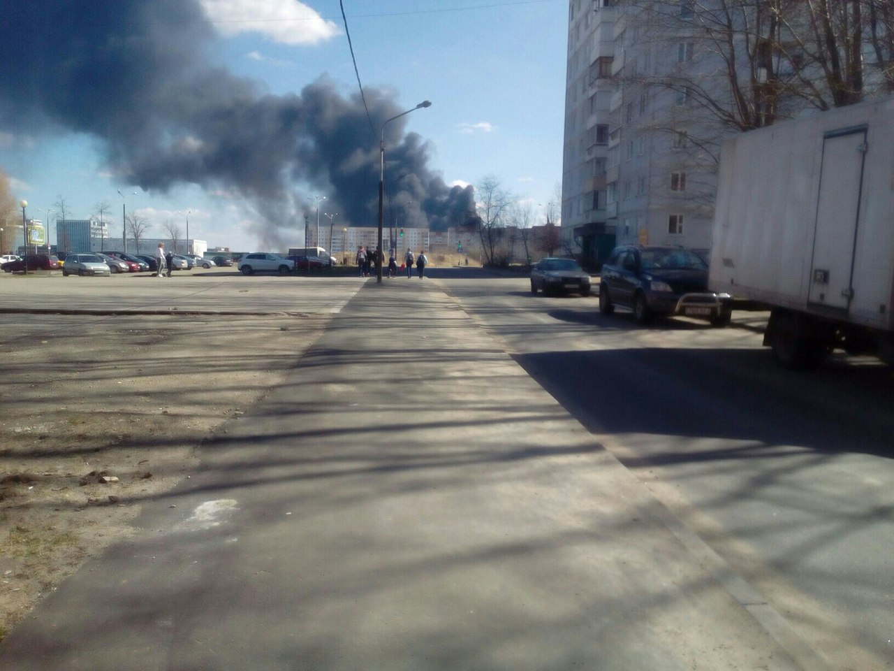 У Віцебску каля завода “Віцязь” здарыўся пажар (фота, відэа)