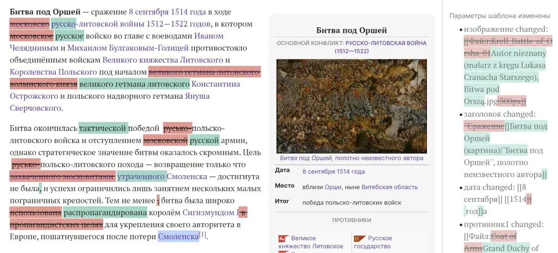 Як у “рускай Вікіпедыі” перапісваюць мінулае і сучаснасць Беларусі