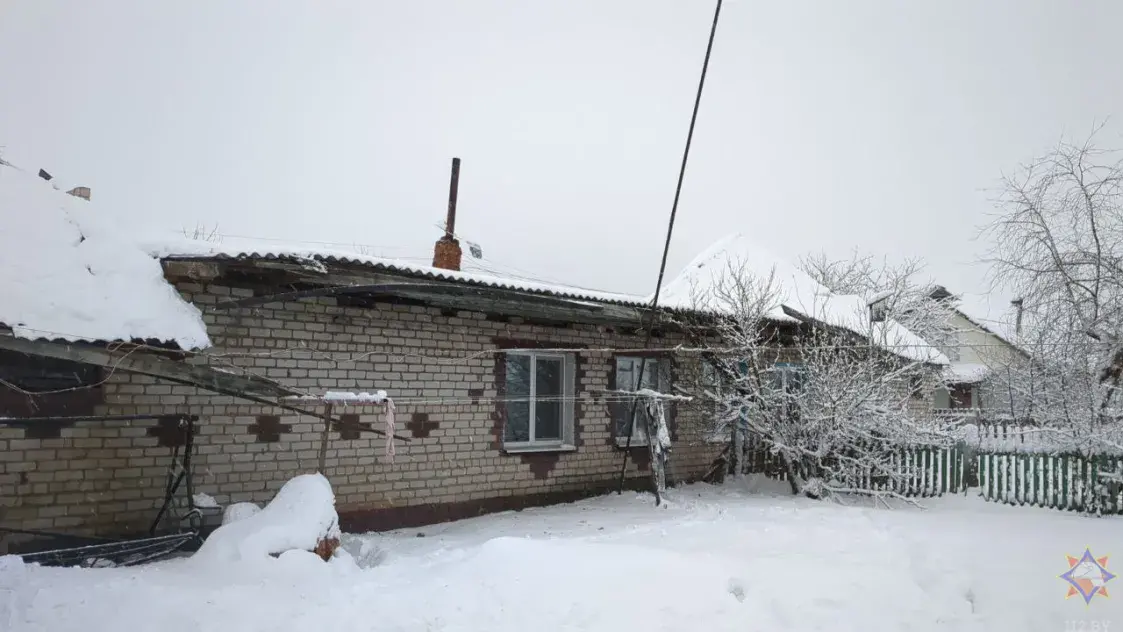 У Клічаўскім раёне абрынуўся дах жылога дома