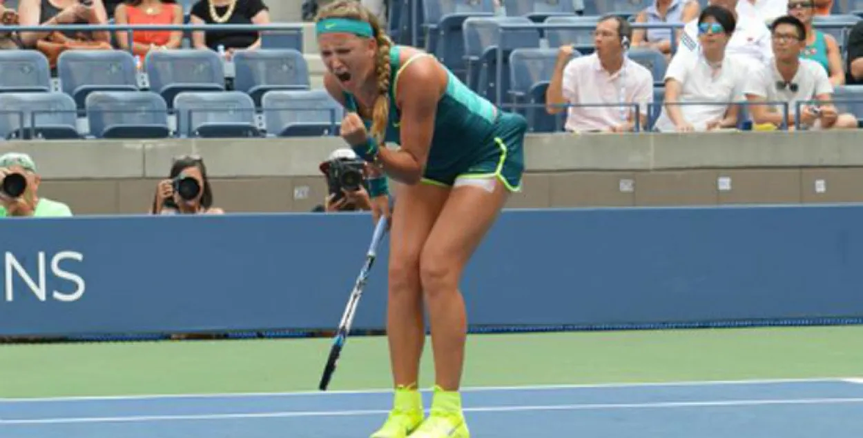 Вікторыя Азаранка перамагла Яніну Вікмаер і выйшла ў трэці круг US Open