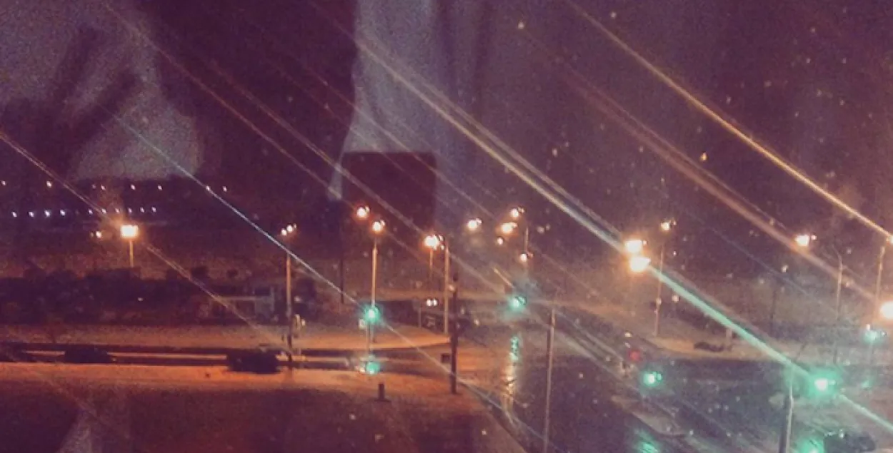 Першы снег у Мінску, фота з Instagram