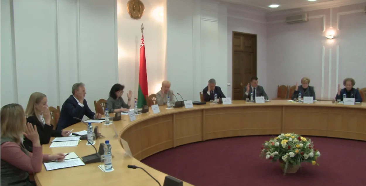 Во время заседания Центризбиркома / кадр из видеотрансляции​