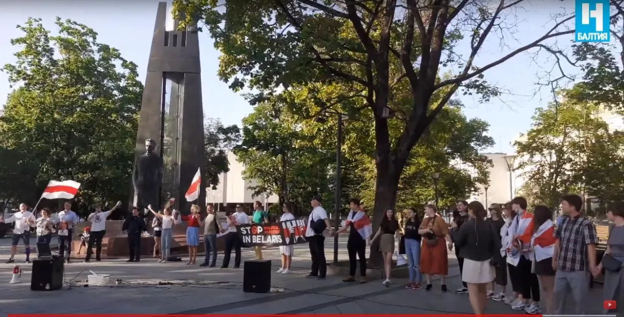 В Литве прошла акция в поддержку протестов в Беларуси 