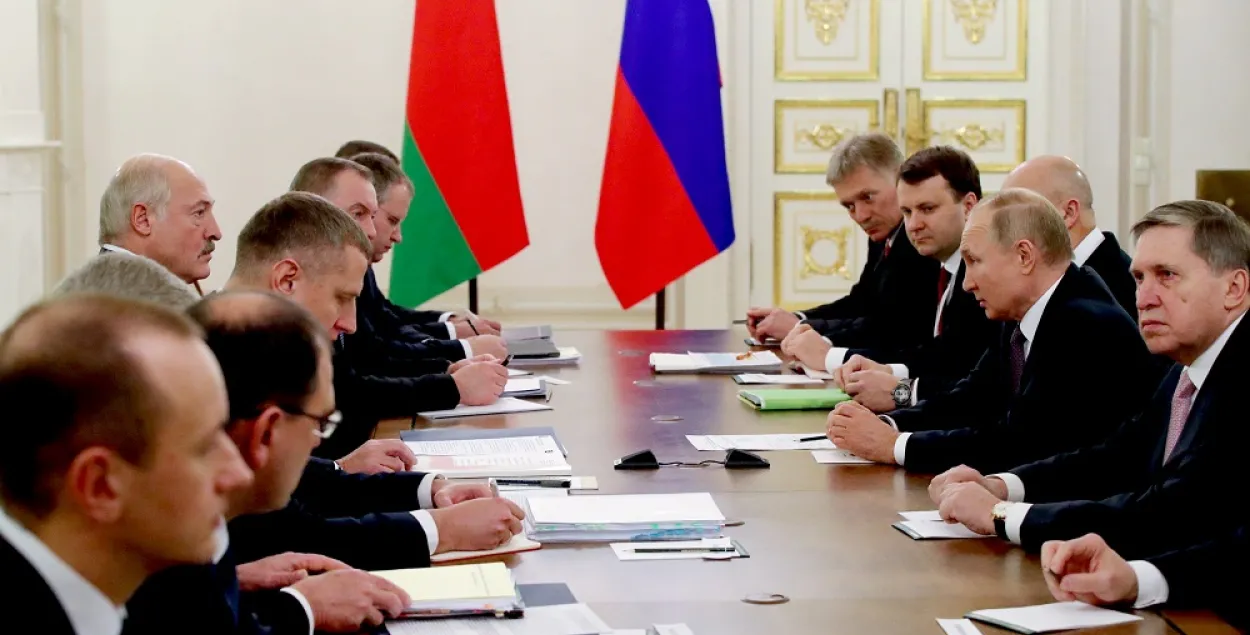 Сустрэча Аляксандра Лукашэнкі і Уладзіміра Пуціна 20 снежня ў Санкт-Пецярбургу / Reuters