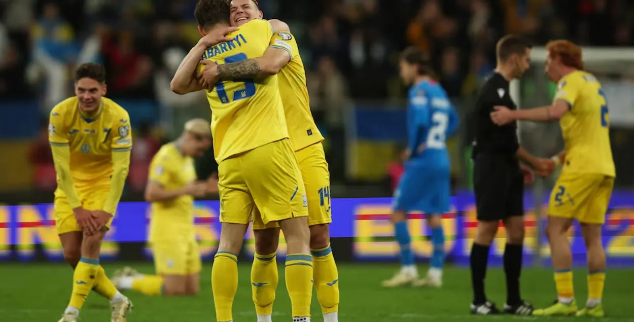 Украінскія футбалісты атрымалі чарговую валявую перамогу

