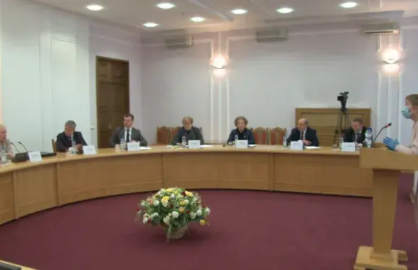 Марина Адамович на заседании ЦИК / кадр из видеотрансляции​