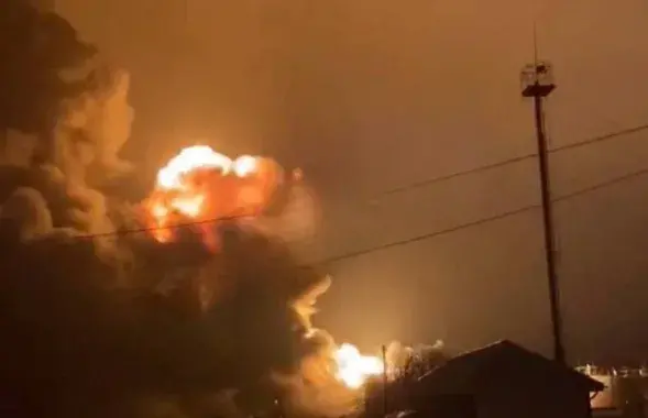 Пожар на нефтебазе в Курске&nbsp;
