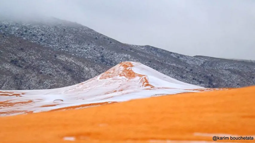 У Сахары ўпершыню за 37 гадоў выпаў снег (фота)