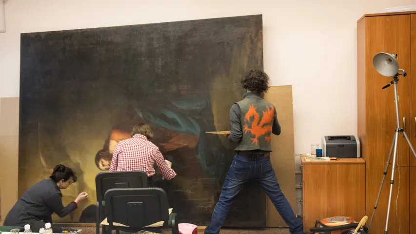 В Национальном художественном музее отреставрировали картину Дамеля (фото)