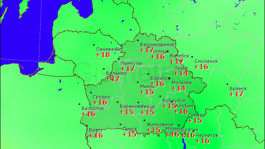 У сераду ў Беларусі чакаецца да 23 градусаў цяпла