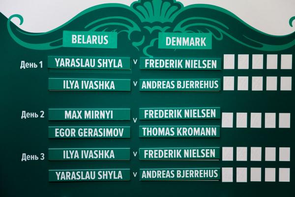 У Кубку Дэвіса Беларусь прайграе Даніі з лікам 0:1