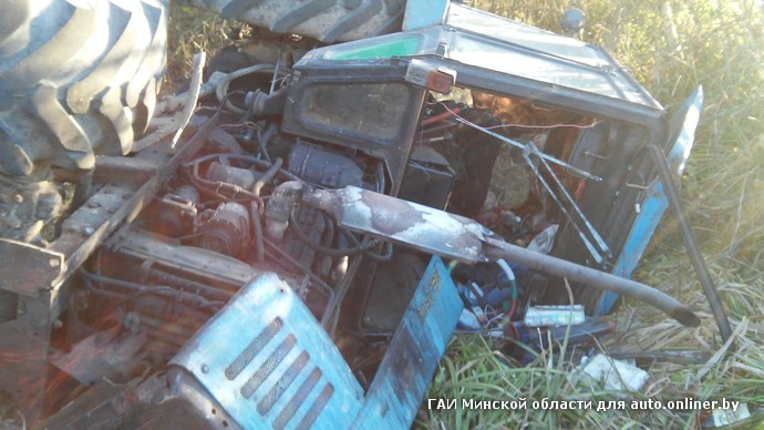 У Лагойскім раёне перакуліўся трактар, загінуў пасажыр