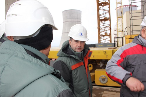 Расійскі амбасадар Бабіч паглядзеў на будаўніцтва Беларускай АЭС