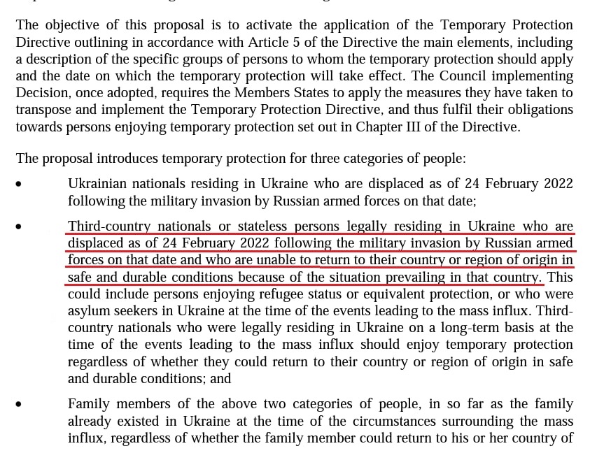 Беларусы, якія легальна былі ва Украіне 24 лютага, могуць атрымаць дапамогу ЕС