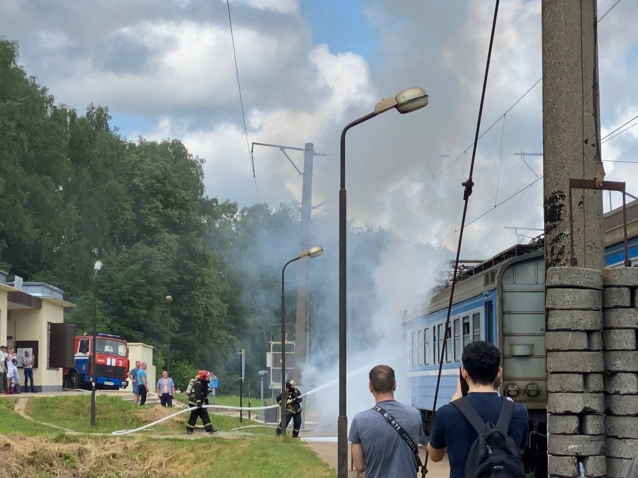 На станции Бояры горела электричка Молодечно — Минск