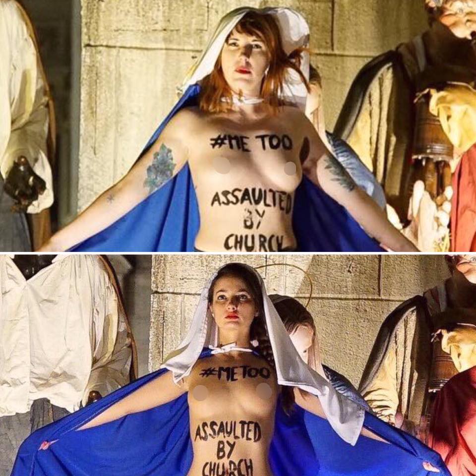 Две "секстремистки" из Femen оголились в Ватикане