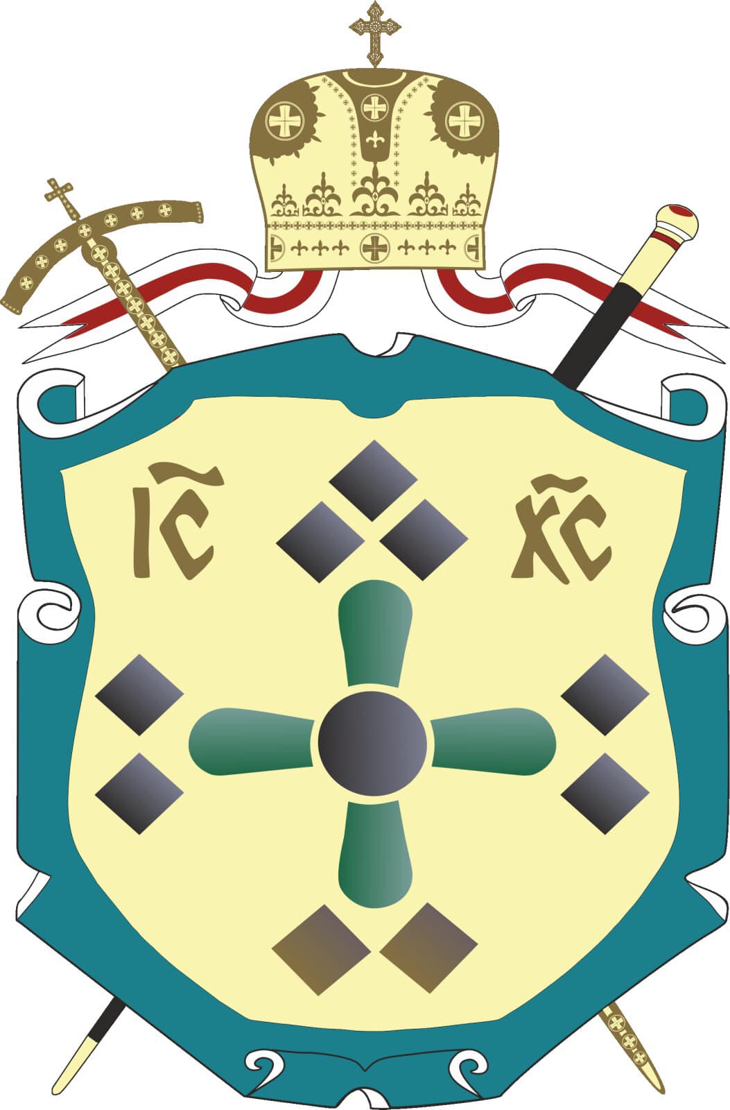 На гербе Гродзенскай епархіі БПЦ прыбралі бел-чырвона-белую стужку