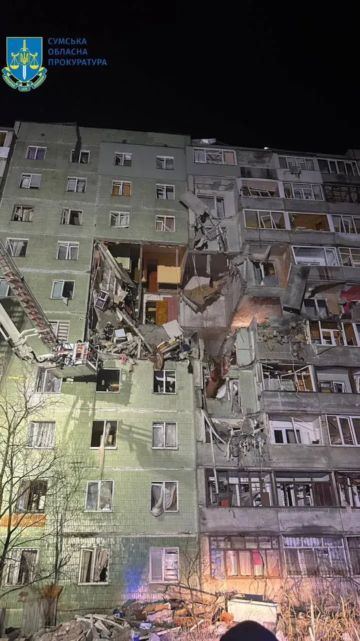 Колькасць загінулых у Сумах ад расійскага абстрэлу павялічылася да 9 чалавек