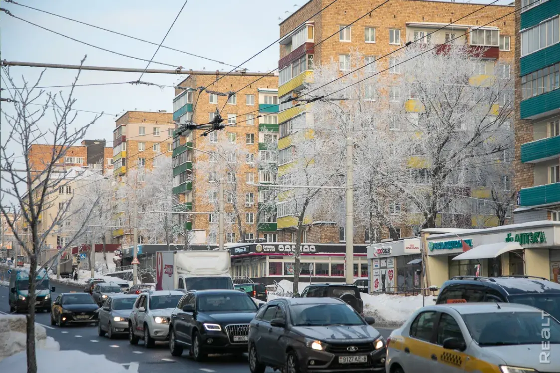 Минск под снегом. Атмосферный фотофакт