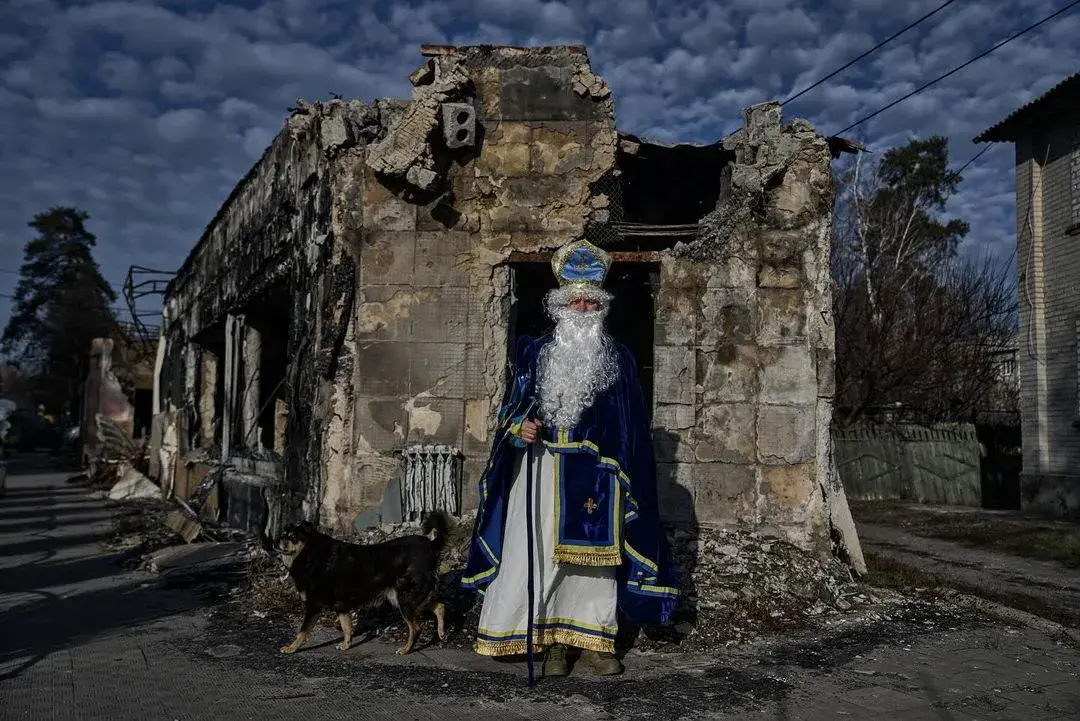 Як праводзяць святы на фронце ва Украіне — фота