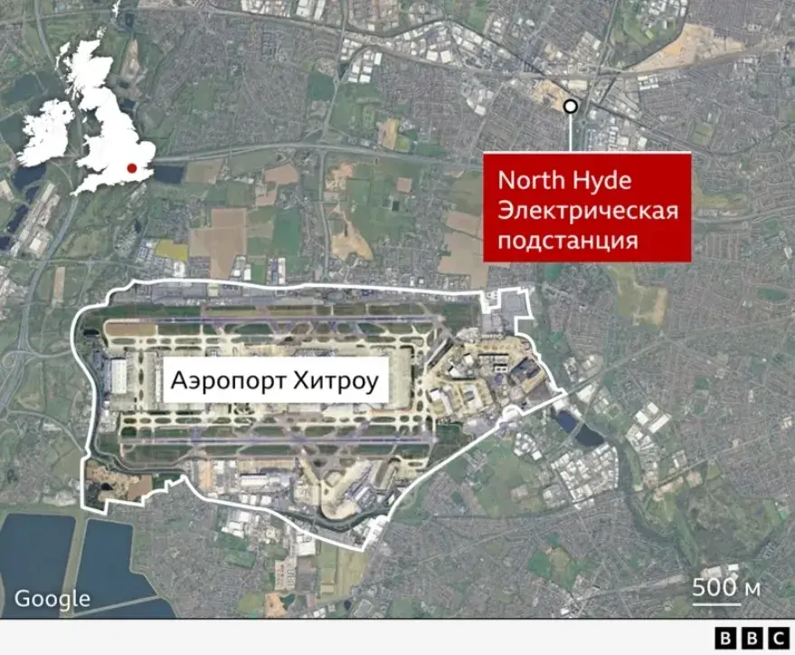 Паліцыя правярае магчымасць дыверсіі ў лонданскім аэрапорце "Хітроў"