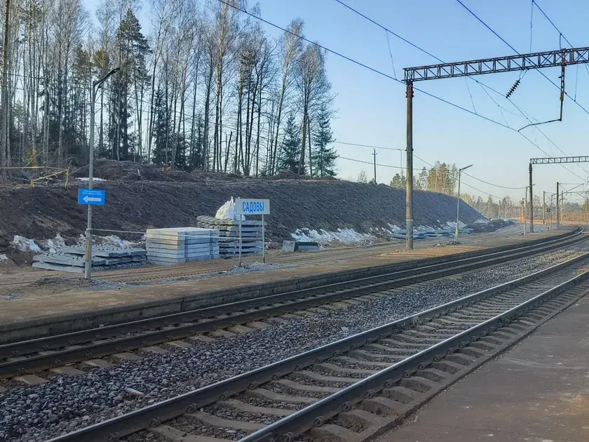 Как идёт стройка железнодорожной ветки в аэропорт. Фотофакт