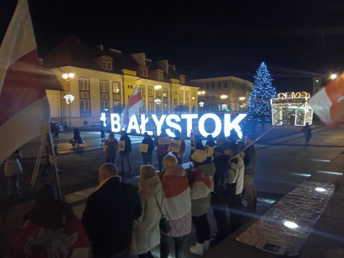 У Беластоку прайшла акцыя салідарнасці з беларускімі палітвязнямі