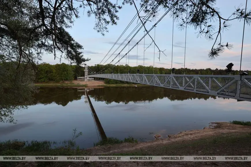 После ремонта открылся самый длинный подвесной мост в Беларуси