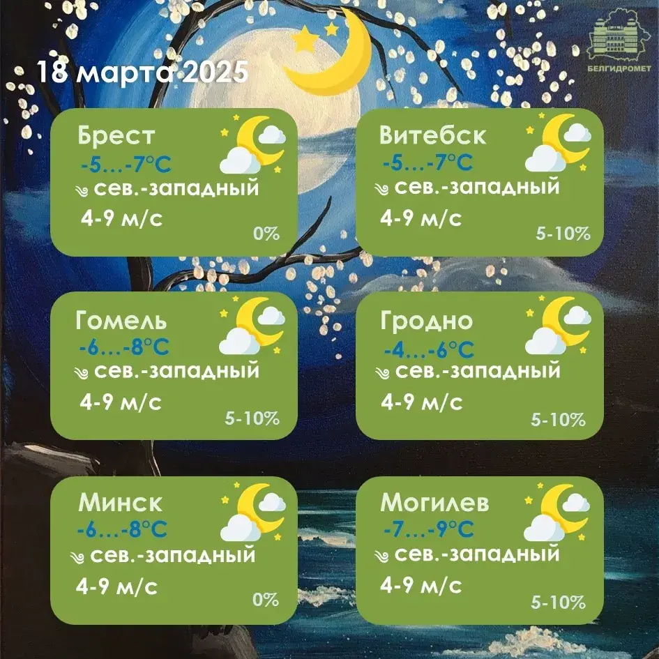 У аўторак амаль па ўсёй Беларусі пройдуць ападкі — снег і дождж