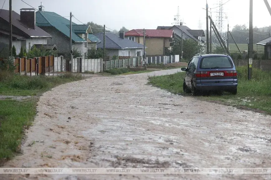 Моцная залева затапіла Гродна ў панядзелак