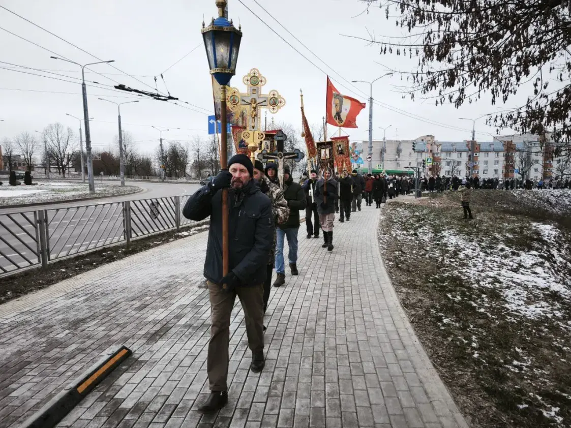 Шэсце да памятнага знаку ахвярам палітычных рэпрэсій прайшло ў Магілёве