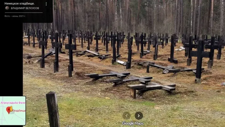 На вялікіх нямецкіх могілках у Рагачоўскім раёне зніклі крыжы