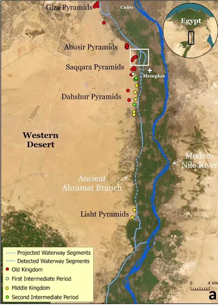 Раскрыта тайна египетских пирамид: они были построены на берегу реки