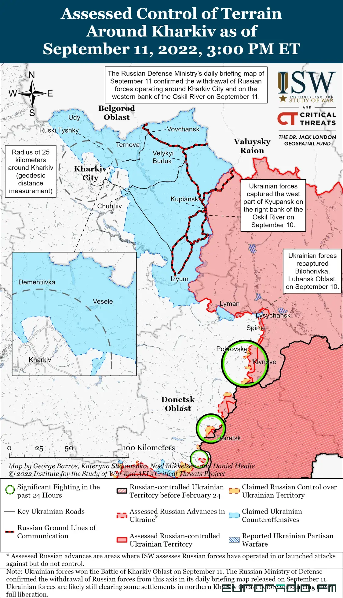 За сутки ВСУ выбили россиян из 20 населенных пунктов — 201-е утро войны 