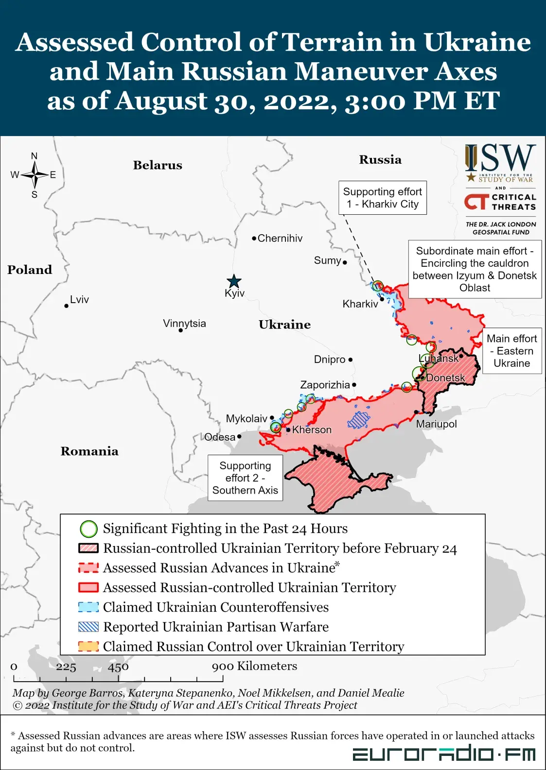 Ожесточенные бои на Донбассе и миссия МАГАТЭ выехала на ЗАЭС  — 189-е утро войны