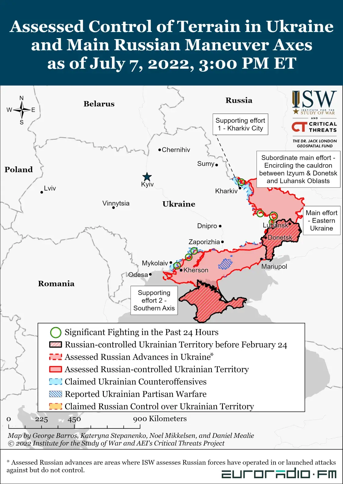 Россияне пытаются продвинуться к Славянску — 135-е утро войны в Украине