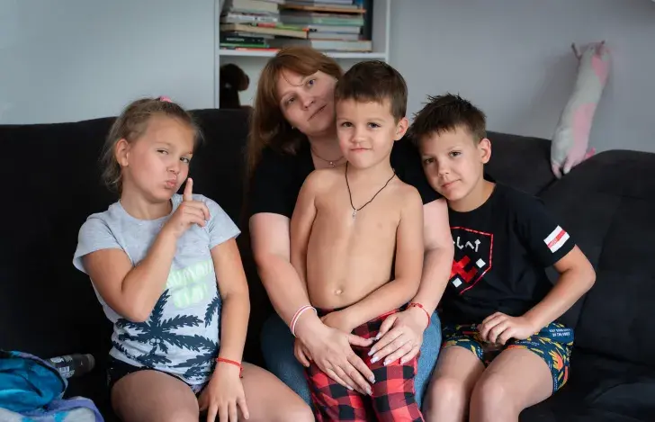 Антаніна Канавалава і яе дзеці
