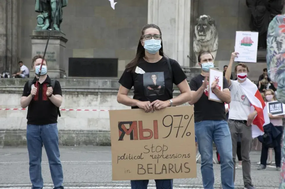 В Мюнхене — митинг против политических репрессий и в поддержку Беларуси