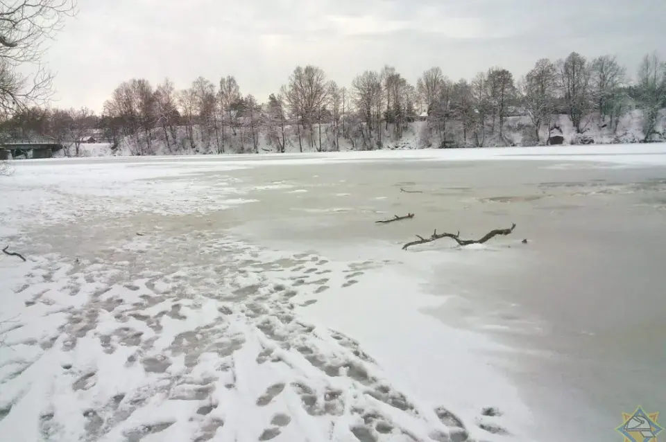 Рыбак праваліўся пад лёд на вадасховішчы пад Быхавам