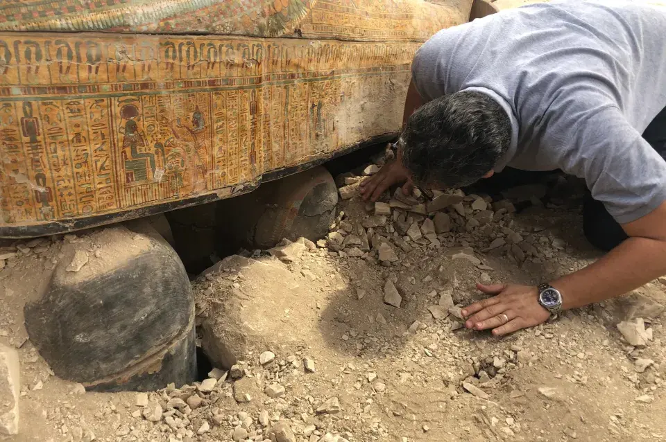 У Егіпце знайшлі больш за 20 саркафагаў, якім тысячы гадоў