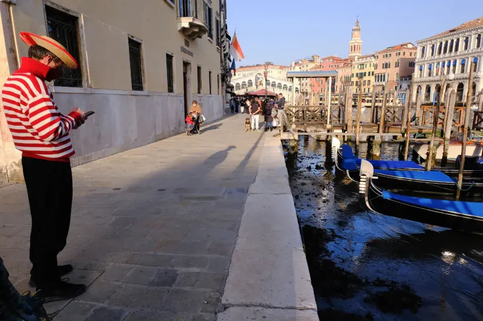 У Венецыі перасохлі каналы — узровень вады знізіўся на 48 см