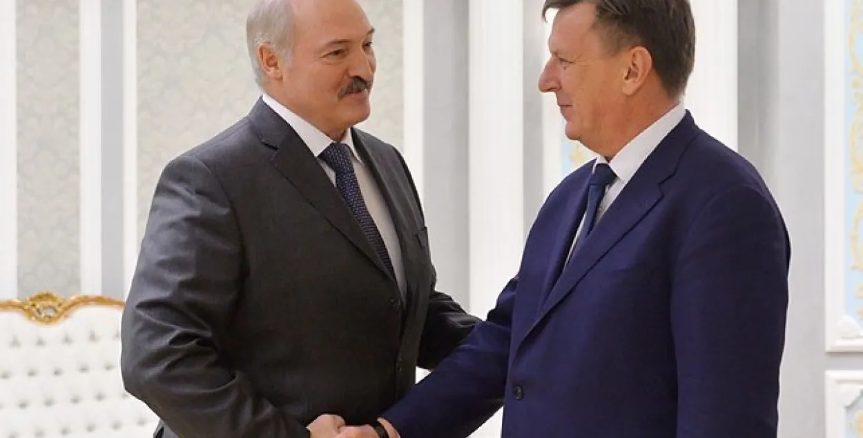 Александр Лукашенко и Марис Кучинскис. Фото: БЕЛТА