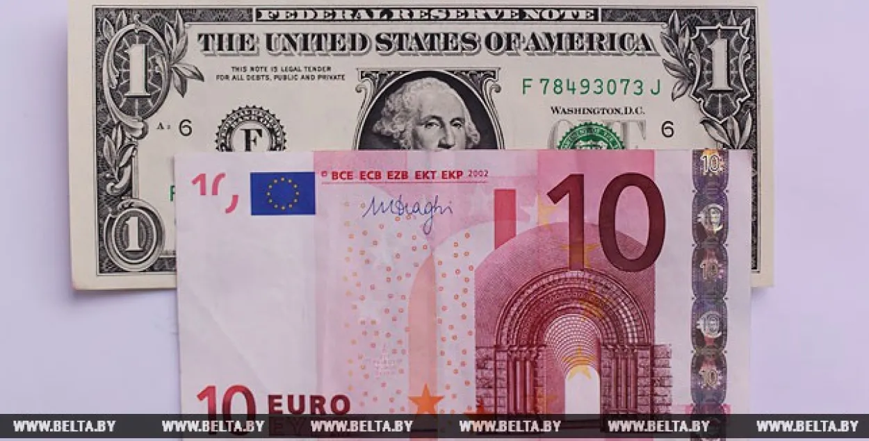 8 верасня ў Беларусі курс долара знізіўся, курс еўра вырас