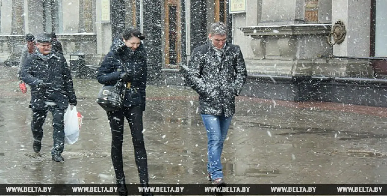 25 сакавіка амаль па ўсёй Беларусі чакаюцца дождж і мокры снег