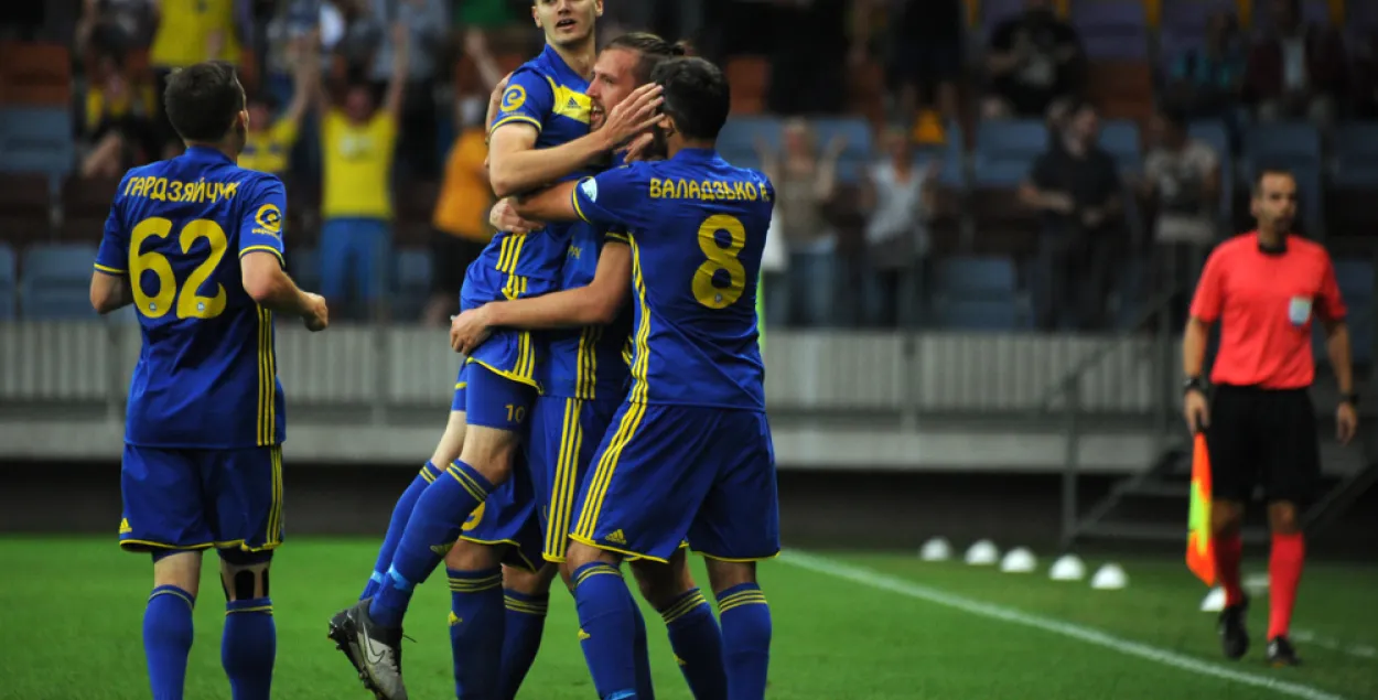 В двух матчах с &quot;Александрией&quot; Мирко Иванич забил все три гола БАТЭ. Фото: Еврорадио