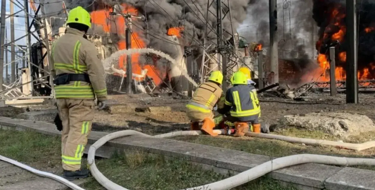 Пажар пасля абстрэлу Ровенскай вобласці, 2022 год / espreso.tv