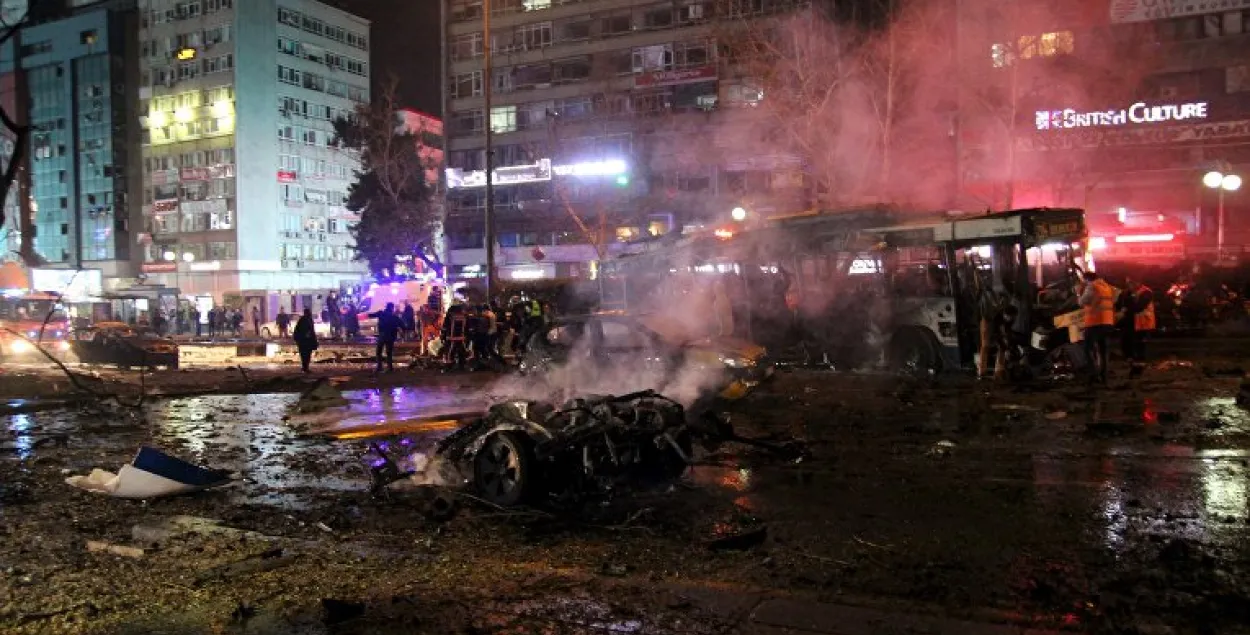 З'явілася відэа буйнога тэракта ў цэнтры Анкары