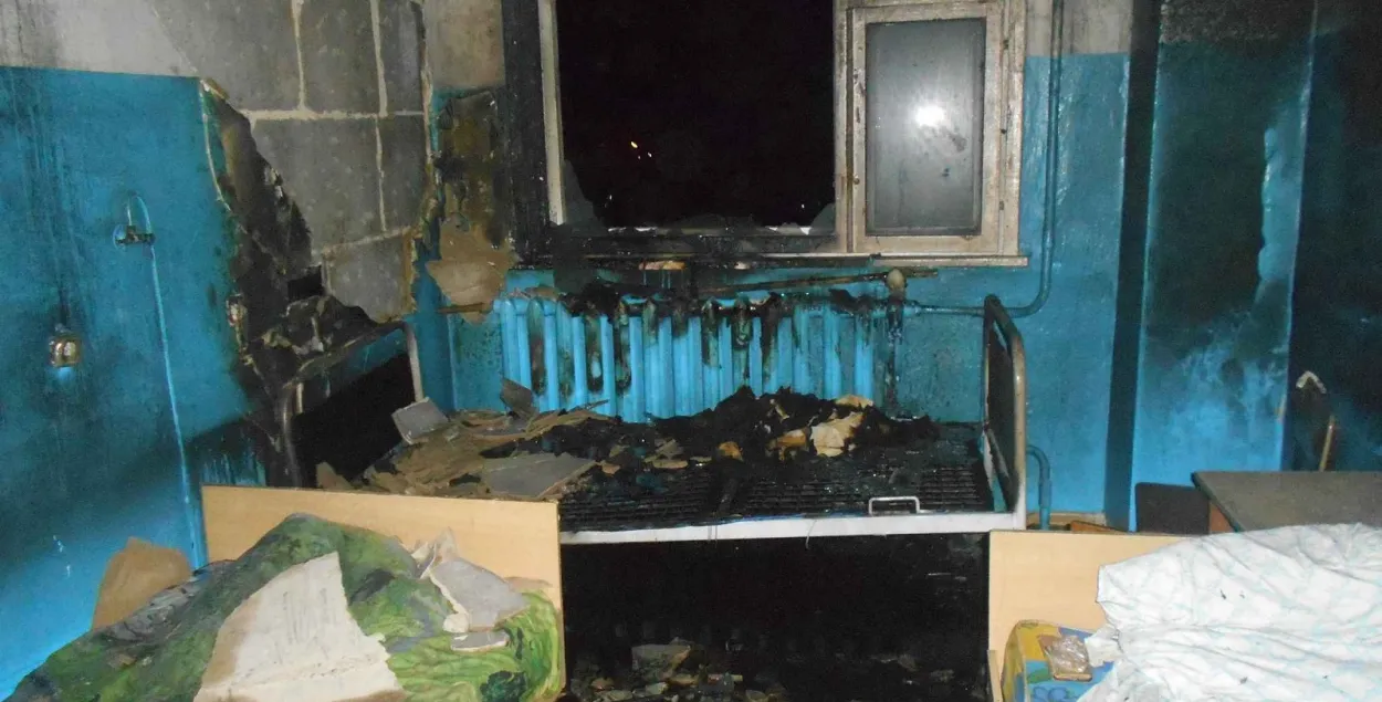 Начны пажар у бальніцы ў Бабруйску, эвакуявалі 38 пацыентаў