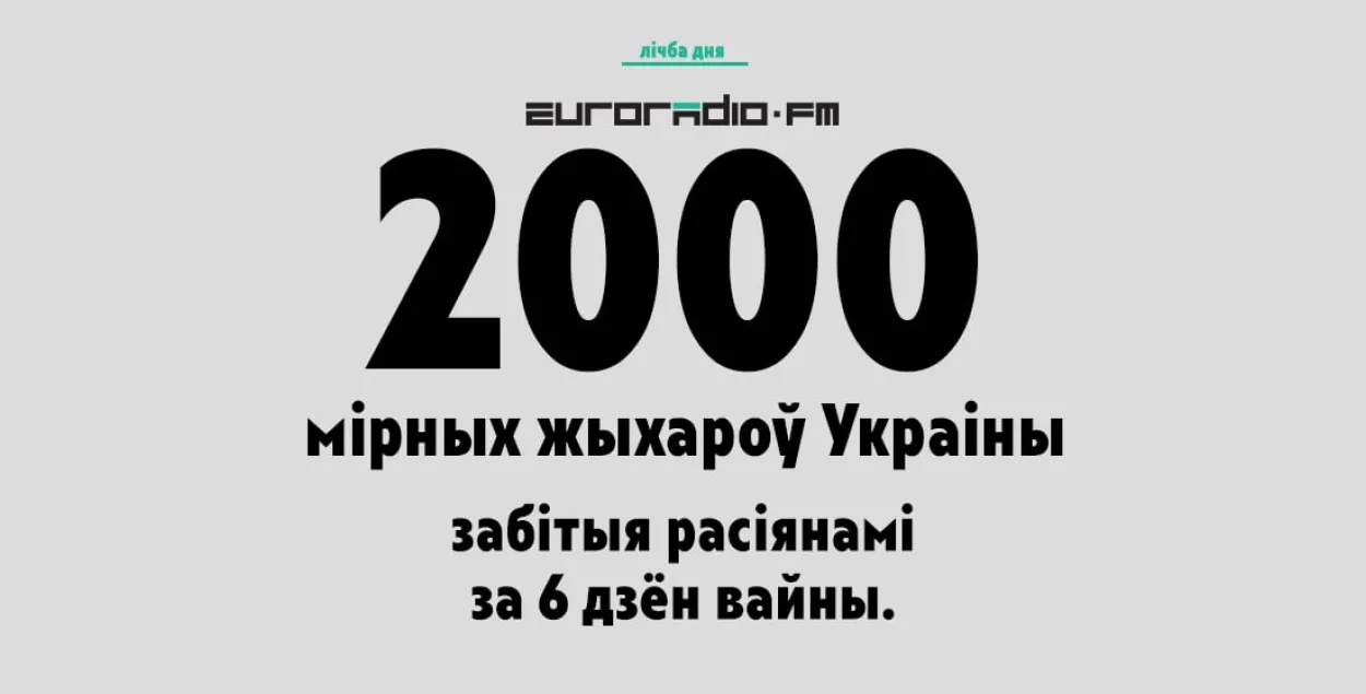 Пасля пачатку агрэсіі РФ загінулі 2000 чалавек цывільнага насельніцтва Украіны